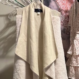 Cream & off white vest